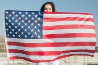 Drapeau personnalisé USA Drapeau Publicité Usine Drapeau suspendu