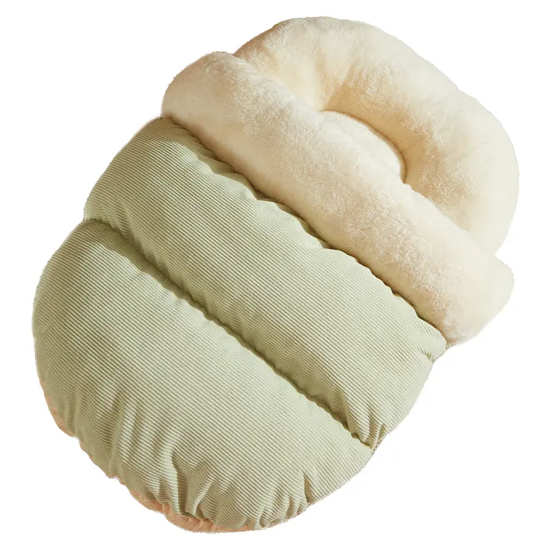 Nouveau Grand lit d'intérieur chaud pour chat et chien en forme de pantoufle en velours de coton