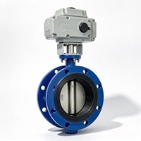 Vanne papillon électrique à bride D941X, joint souple en caoutchouc, corps en fonte ductile pour le traitement de l'eau et le CVC