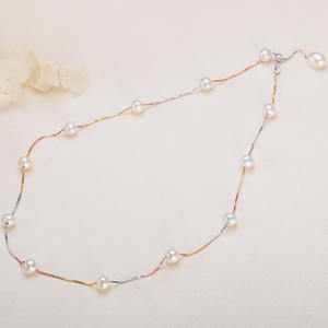 Collar de Perlas de Agua Dulce con Cielo Estrellado de Plata S925 Simple de Zhuji Mountain Lake Jewelry, Cadena de Clavícula al por Mayor con Cadena para el Cuello - Product Image 2
