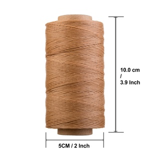 Fascia alta 0.8mm <span class=keywords><strong>100</strong></span>% poliestere linea di cera piatta vendita a caldo intrecciata a mano filo ricco di cera per maglieria - Product Image 5