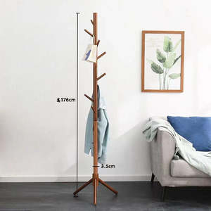 Modern Minimalist Durable Eco-Friendly Solid Beechwood Multi-Functional <b>Coat</b> Rack & <b>Stand</b> Storage for Hotel Bedroom Living Room - Product Image 5