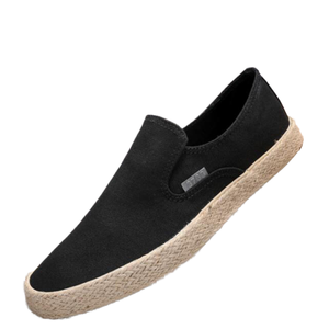 Espadrilles en toile pour hommes de haute qualité, style mocassins décontractés à enfiler, avec doublure en coton et semelle extérieure en caoutchouc - Toutes saisons - Product Image 1