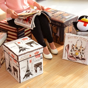 Multi-funzionale pieghevole scatola di immagazzinaggio Posti A Sedere sgabello Posti A Sedere sgabello Che Copre impermeabile non-tessuto scatola di immagazzinaggio sgabello - Product Image 2