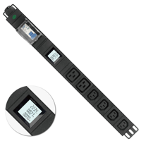Multiprise IEC C19 à 8 voies avec prises verrouillables, unité de distribution d'alimentation (PDU) commutée pour montage en rack