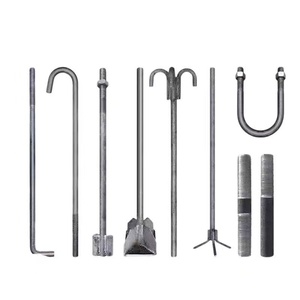 สลักเกลียวยึดฐานเหล็กคาร์บอนเคลือบ F1554 ASTM Gr.55 HDG เพื่อการรองรับที่แข็งแกร่งและความทนทานความยาว M24-M64 - Product Image 5
