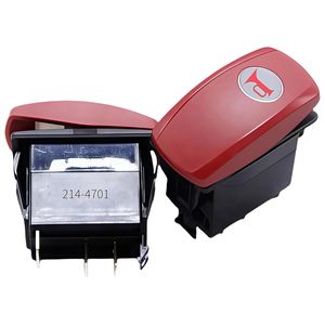 Interruptor basculante de bocina para coche 214-4701, 4 pines, 2 vías (ENCENDIDO)-APAGADO, 12V-24V CC, interruptor momentáneo de reinicio, impermeable para retroexcavadora - Product Image 1