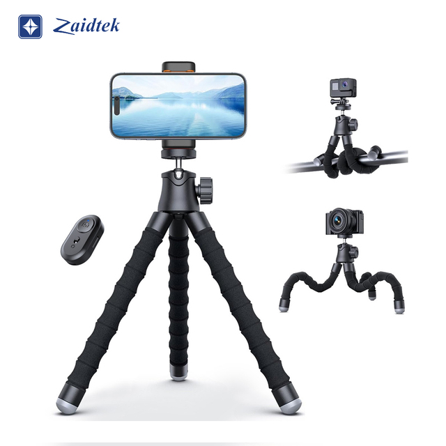 Magnetic Metal Silver Phone Holder for 10-15.6" Inch Tablets Adjustable Portable Camera Video Shooting Tripod Stand Foldable