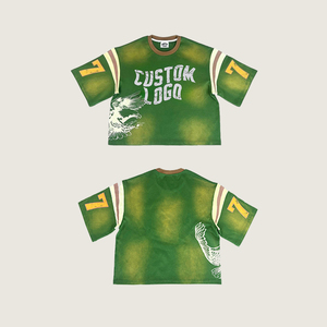 เสื้อยืดสตรีทแวร์ทรงบ็อกซี่คุณภาพสูง 300gsm ผ้าทอเนื้อหนัก 100% คอตตอน คอเต่า พิมพ์ลาย DTG ตามสั่ง ป้องกันการเป็นขุย - Product Image 6