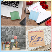 3X3 pouces Couleurs de santé mentale Notes autocollantes Lignes Énonciations Appréciation Cadeaux positifs pour les enseignants Infirmières Travail Fournitures de bureau