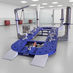 Banc de redressage de châssis hydraulique professionnel en acier inoxydable robuste pour la réparation de carrosserie automobile, certifié CE - Product Image 1