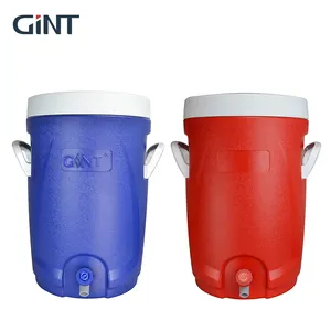 GiNT 20L PU Foam Good Insulation Ice Water Cooler Jug Insulated Round Plastic Ice Coolers