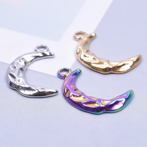 Colgante de Luna Creciente de Acero Inoxidable para Collar, Componente de Joyería DIY para Mujer - Product Image 2