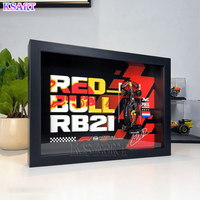 Modèle de voiture de course F1 tridimensionnel très populaire, style tendance, version encadrée en alliage, peinte à la main, art mural automobile personnalisé
