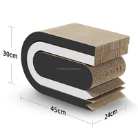 Meubles de luxe 3-en-1 pour chat Matériau en papier sisal Grand lit à gratter pour chat Conception d'arbre à chat classique dans un carton emballé de style luxueux