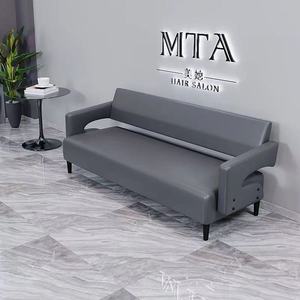 2026 New High Quality Commercial Full Leather Padded <b>Sofa</b> Chair Office Furniture Chair Reception Areas Room Waiting <b>Bench</b> Seat - Product Image 4