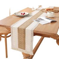Chemin de table de luxe en coton et lin tissé avec paillettes dorées, décorations pour centres de table de mariage, événements, fêtes, Noël
