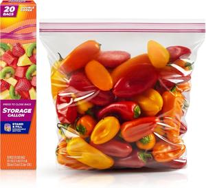 Durable Gallon Slider Food Storage <b>Bags</b>, <b>resealable</b> <b>freezer</b> safe plastic pouches for daily food preservation - Product Image 6