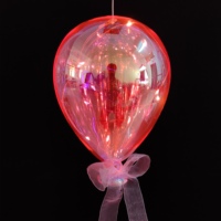 Ballon lumineux en verre, ballon multicolore, décoration de Noël suspendue