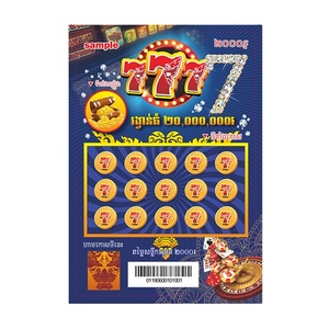 Boletos de Lotería de Alta Calidad, Impresión Personalizada, Tarjetas Rasca y Gana, Boletos de Lotería Rasca y Gana Personalizados - Product Image 1