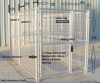 2025 nouveaux grands chenils pour chiens en plein air chenil pour chien usine directe personnalisée 2x2x1.8m grands chenils pour chiens en plein air avec couverture étanche