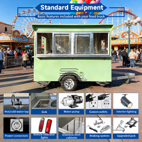Camion de restauration vintage en acier inoxydable, camion de restauration pour hot-dogs, pizzas, hamburgers, camion de restauration mobile avec climatisation, camion de restauration pas cher