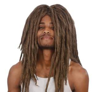 <span class=keywords><strong>Peluca</strong></span> negra con rastas para hombres y mujeres-<span class=keywords><strong>Peluca</strong></span> de giro largo para disfraces de Halloween - Product Image 6