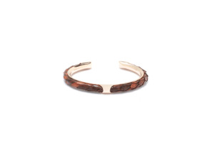 Bracelet ouvert unisexe en cuir de python véritable, acier inoxydable chirurgical 316L, plaqué or 18 carats par PVD sous vide, vente en gros d'usine <span class=keywords><strong>VIYA</strong></span> - Product Image 3
