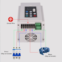Convertisseur solaire monophasé pour pompe, 220V AC, variateur de fréquence (VFD), système de pompe à eau pour réseau électrique, moteur AC