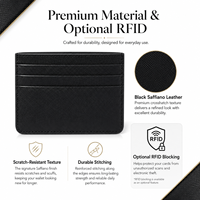 Dompet Kartu Minimalis Kulit Anti Gores dengan Logo Kustom untuk Hadiah Perusahaan di Acara Dagang dengan Dukungan Pesanan Grosir