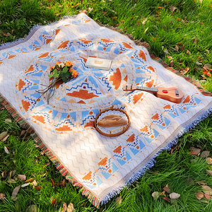 Factory Warehouse Stock Tapestry Camping Blanket Bohemian Pattern <strong>Throw</strong> Blanket <strong>Sofa</strong> Outdoor <strong>Cover</strong> - Product Image 1