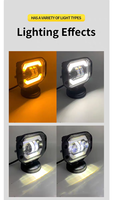Nouveaux phares avant de voiture JPAD avec écran LED, feux de travail, phares antibrouillard 40W, feux de position Angel Eye, projecteurs moto 4 lentilles