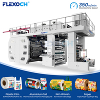 Machine d'impression flexographique à tambour central de 1000 mm de large, 8 couleurs, pour film plastique et emballages flexibles