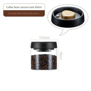 Barattolo di <span class=keywords><strong>Vetro</strong></span> Trasparente con Coperchio <span class=keywords><strong>Sottovuoto</strong></span>, Contenitore per Conservazione Alimenti Sicuro per Cucina Domestica e Conservazione Chicchi di Caffè - Product Image 2