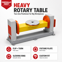 Positionneur de soudage robuste à double colonne 2 axes, table rotative et pivotante pour le soudage robotisé de composants de grande taille