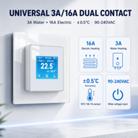 Termostato Inteligente HYT007 de Última Generación para Control de Temperatura por WiFi, Caldera Eléctrica/de Agua/Gas, Compatible con Alexa y Google, Calefacción por Suelo Radiante
