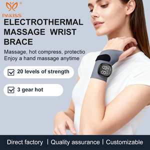 PAKISS EMS Heated Wrist Massager Brace 3-Level <b>Heating</b> 5 Modes 9 Intensity Pulse <b>Wireless</b> Type-C Rechargeable ABS+Cloth 1200mAh - Product Image 2