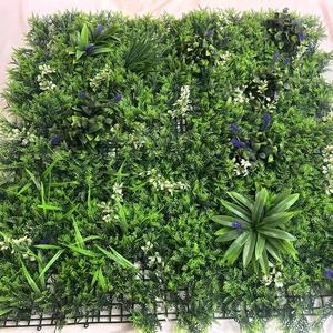 Pannello di bosso artificiale parete verde verticale recinzione esterna foglia artificiale erba mista recinzione muro di nozze Hotel decorazione per la casa - Product Image 4