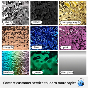 Nước gợn sóng sóng thép không gỉ trang trí Sheets đối với nghệ thuật tường Tính năng Trần nền khách sạn Gallery thiết kế nội thất - Product Image 2