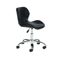 Chaise de bar moderne et simple en PU, pivotante, sans accoudoirs, avec dossier haut, convertible en fauteuil à dossier ailé, idéale pour salon de coiffure, imperméable