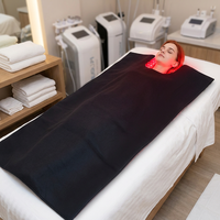 REDSKY Grand tapis de luminothérapie LED rouge, sac de couchage infrarouge, coussin de soulagement de la douleur corporelle complète pour usage domestique, soins des pieds, beauté et bien-être personnel