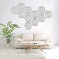 Panneaux acoustiques hexagonaux insonorisants en polyester haute densité, 9 mm d'épaisseur, design contemporain multicolore, marque BUFU, pour la maison