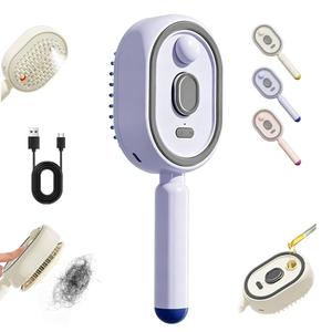 0728 Mist Spray Self-clean Water <b>Bottle</b> Hair <b>Brush</b> Anti-tangle Anti-static for Frizzy & Scalp Care - Product Image 4