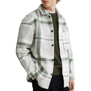 เสื้อเชิ้ตผู้ชายผ้าแฟลนเนลทอแบบสบาย ระบายอากาศได้ดี พิมพ์โลโก้ตามสั่ง ไซส์ใหญ่ ผ้าฝ้าย 100% แขนสั้น สำหรับฤดูใบไม้ผลิ - Product Image 2