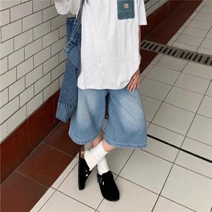 Shorts en jean imperméables pour hommes, style décontracté, coupe droite, nouvelle collection été 2025, tendance Hong Kong, marque transfrontalière - Product Image 2