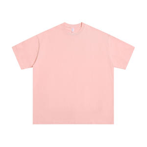 חולצת טי יפנית לגברים במשקל 300 גרם, כותנה, שרוולים קצרים, צווארון עגול, גזרה רחבה, לבנה חלקה, שכבה בסיסית, חצי שרוול - Product Image 1