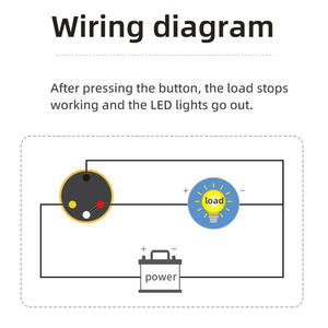 כפתור עצירת חירום עמיד למים IP67 22 מ\\\"מ 2NC עם 4 חוטים לטעינת רכב חשמלי, רובוט ומכונה - Product Image 5