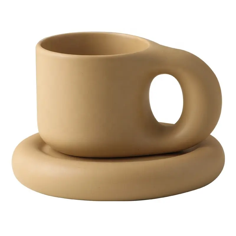 Модный дизайн в скандинавском стиле, изготовленная на заказ Цветная Керамическая кофейная кружка, производитель с кружкой, креативная кофейная чашка с логотипом на заказ