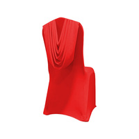 Housse de chaise en polyester tendance 2026 avec capuche drapée, extensible, pour mariage, banquet, hôtel, événement, fête, décoration