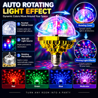 Ampoule LED RGB E27 à rotation automatique, lumière de fête, 220V, boule magique colorée pour KTV, DJ, club, maison, fête de Noël